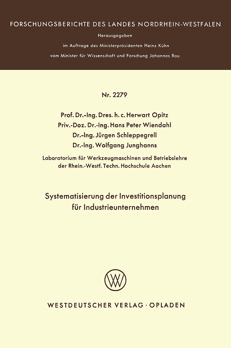 Systematisierung der Investitionsplanung für Industrieunternehmen