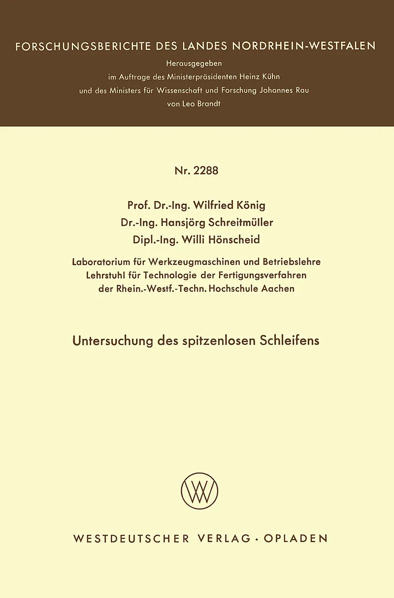 Untersuchung des spitzenlosen Schleifens