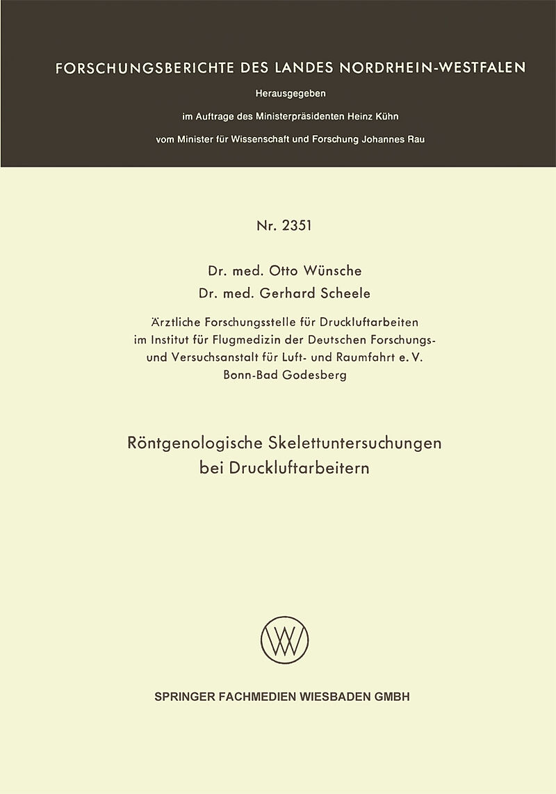 Röntgenologische Skelettuntersuchungen bei Druckluftarbeitern
