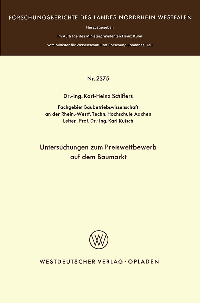 Untersuchungen zum Preiswettbewerb auf dem Baumarkt