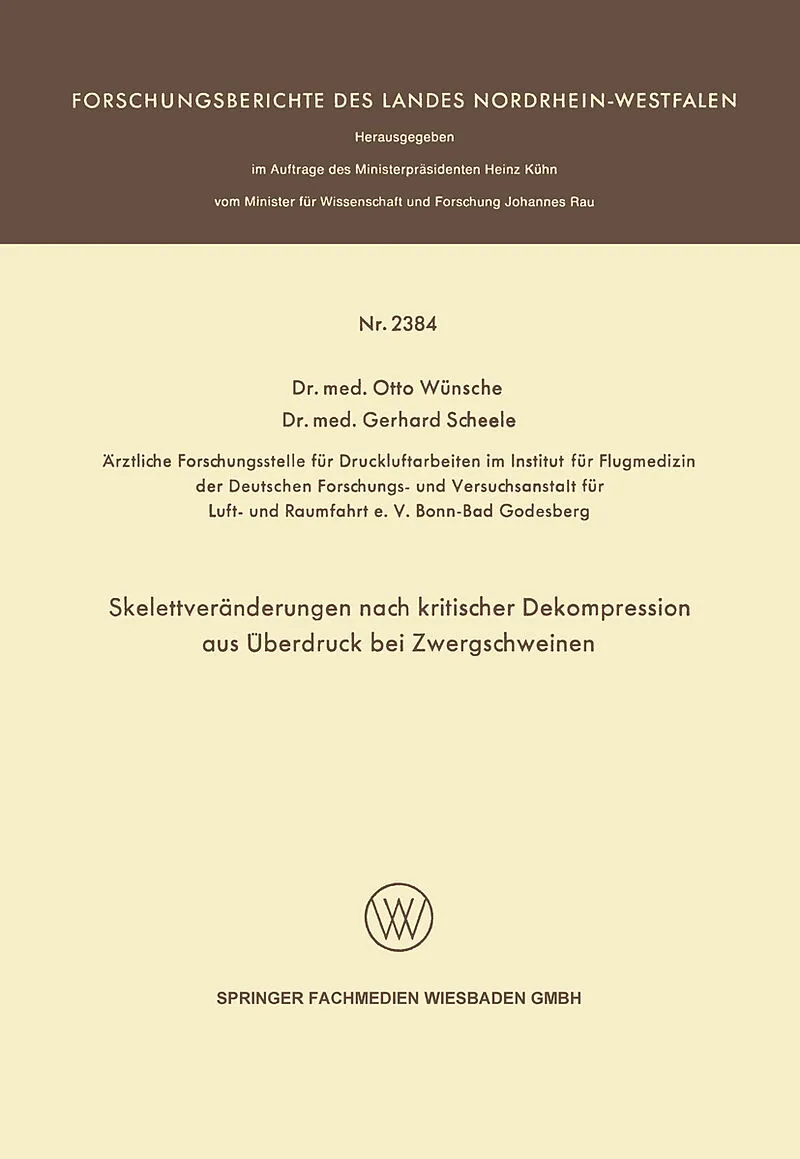 Skelettveränderungen nach kritischer Dekompression aus Überdruck bei Zwergschweinen