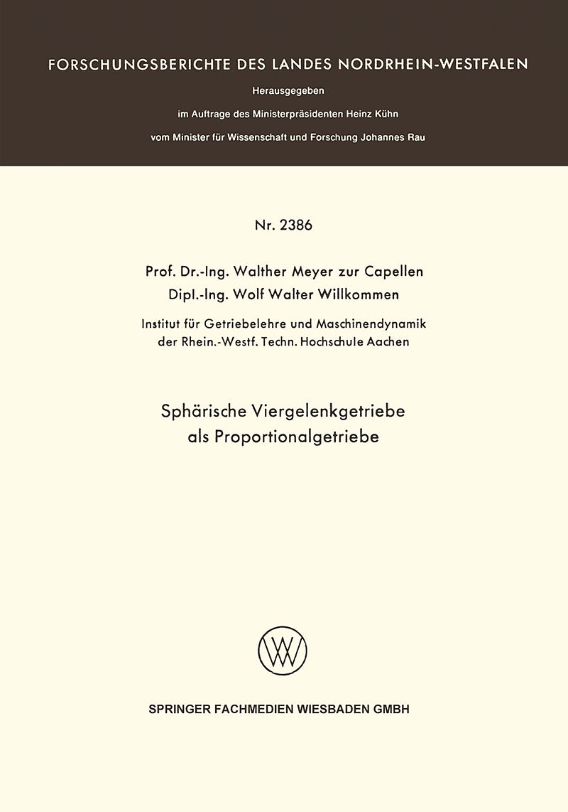 Sphärische Viergelenkgetriebe als Proportionalgetriebe