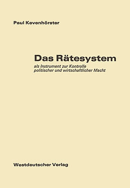 Kartonierter Einband Das Rätesystem von Paul Kevenhörster