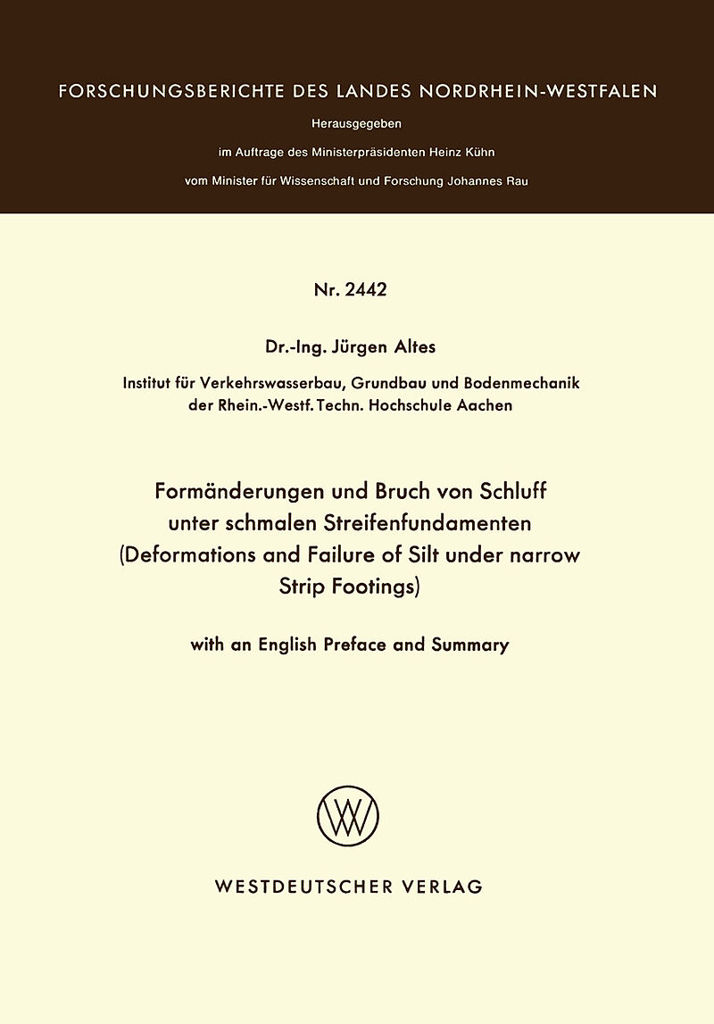 Formänderungen und Bruch von Schluff unter schmalen Streifenfundamenten