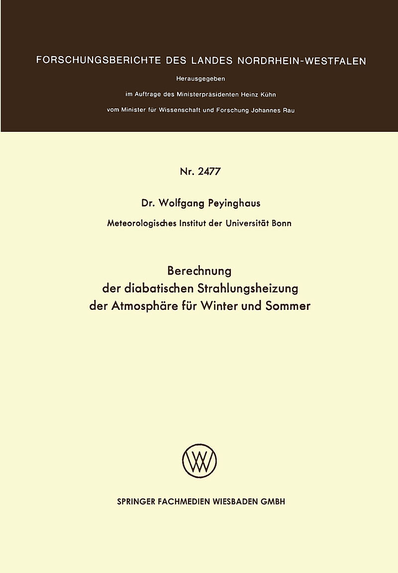 Berechnung der diabatischen Strahlungsheizung der Atmosphäre für Winter und Sommer