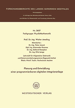 Kartonierter Einband Planung und Entwicklung einer programmierbaren digitalen Integrieranlage von Walter Ameling