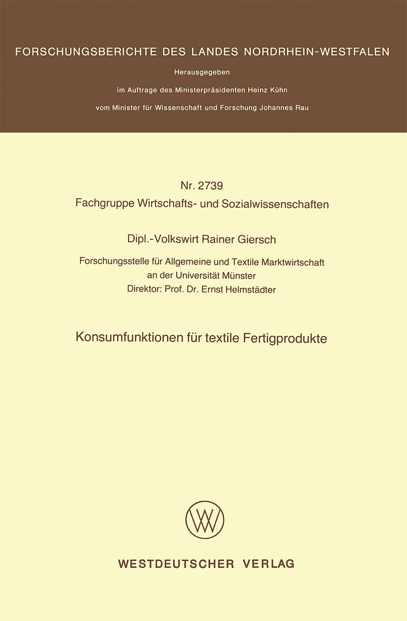 Konsumfunktionen für textile Fertigprodukte