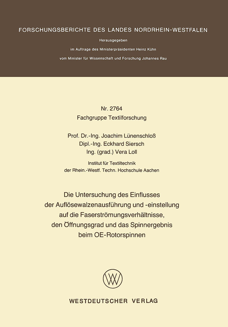 Die Untersuchung des Einflusses der Auflösewalzenausführung und -einstellung auf die Faserströmungsverhältnisse, den Öffnungsgrad und das Spinnergebnis beim OE-Rotorspinnen