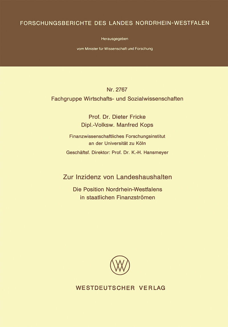 Zur Inzidenz von Landeshaushalten