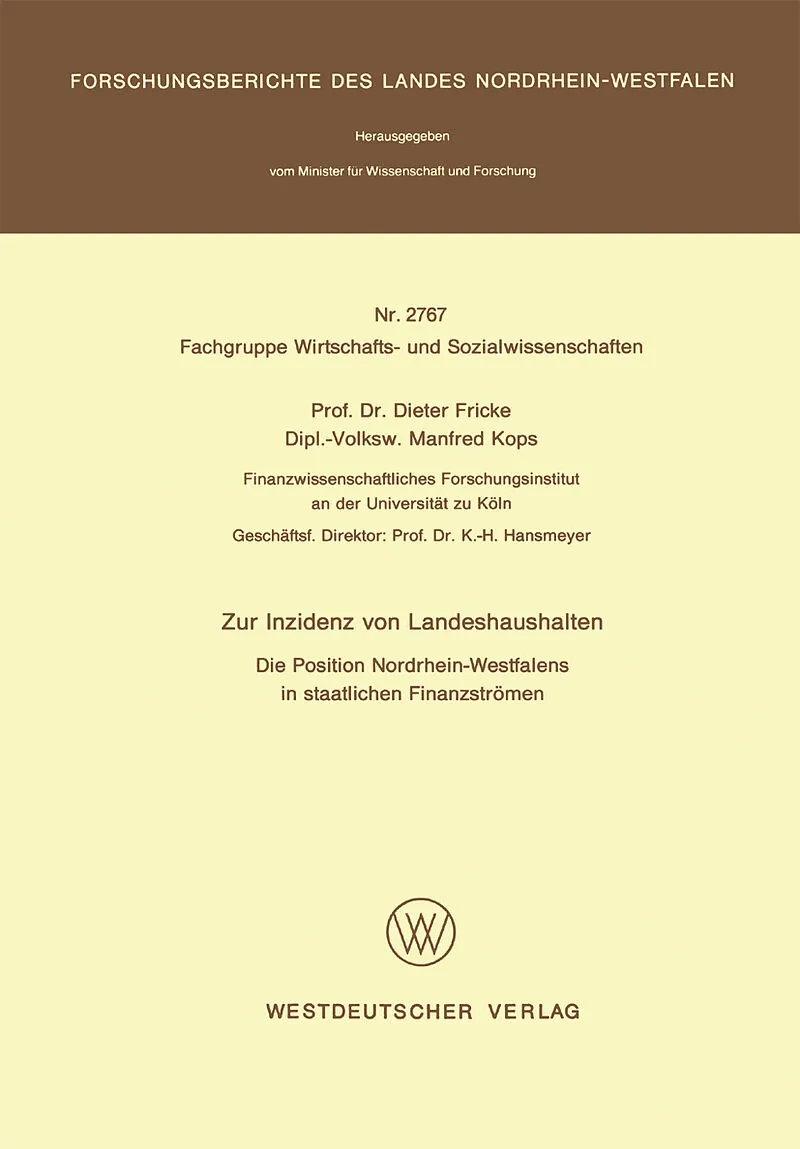 Zur Inzidenz von Landeshaushalten
