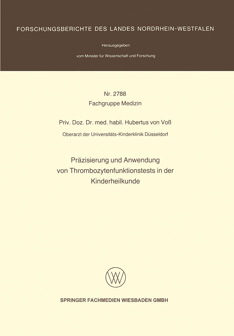 Präzisierung und Anwendung von Thrombozytenfunktionstests in der Kinderheilkunde