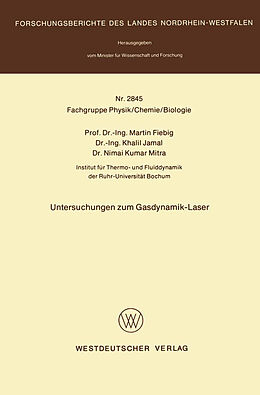 Kartonierter Einband Untersuchungen zum Gasdynamik-Laser von Martin Fiebig