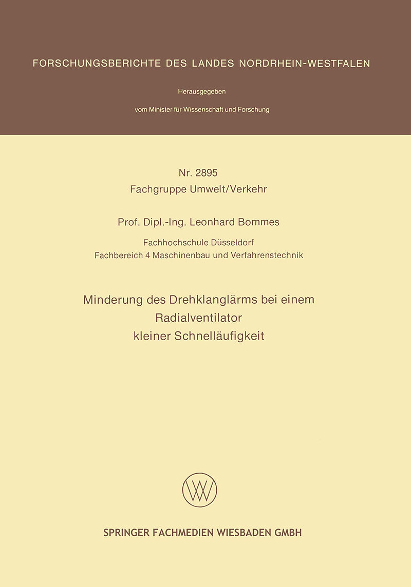 Minderung des Drehklanglärms bei einem Radialventilator kleiner Schnelläufigkeit