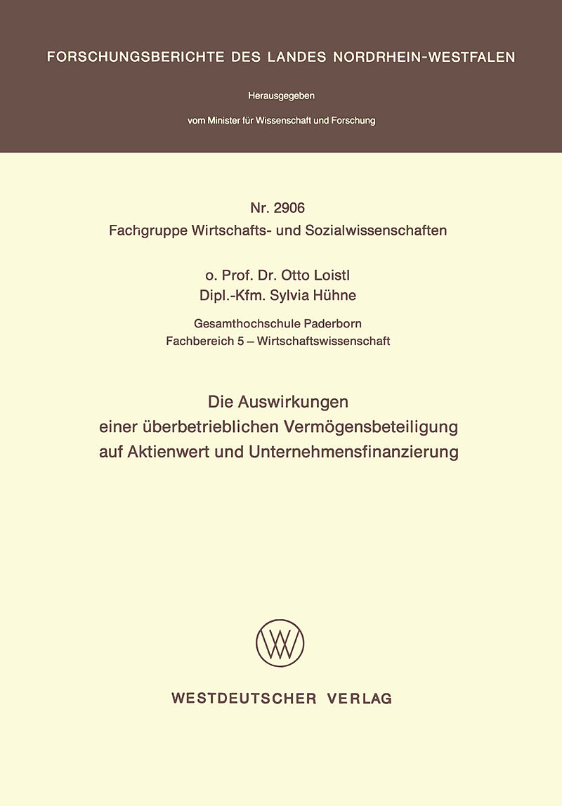 Die Auswirkungen einer Überbetrieblichen Vermögensbeteiligung auf Aktienwert und Unternehmensfinanzierung