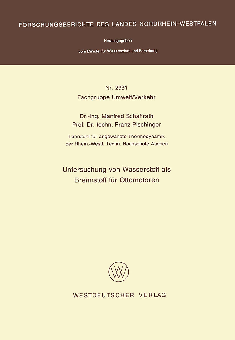 Untersuchung von Wasserstoff als Brennstoff für Ottomotoren