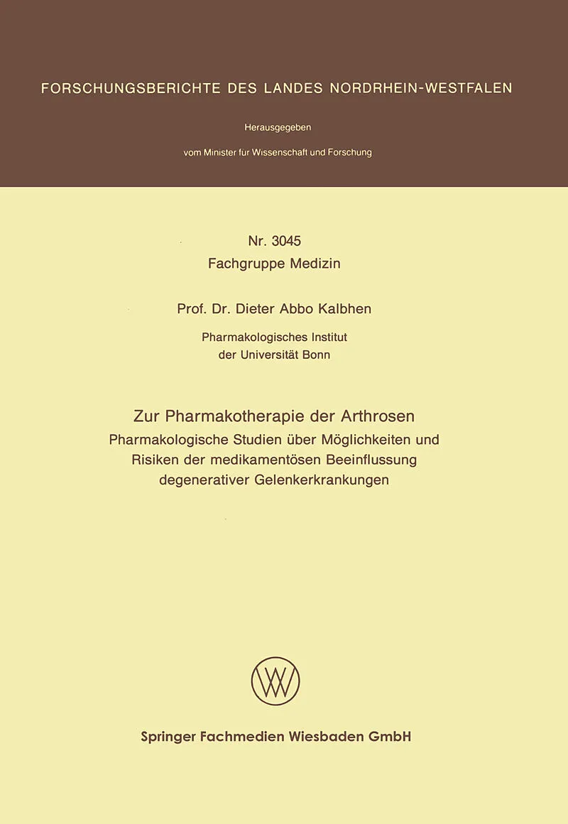 Zur Pharmakotherapie der Arthrosen