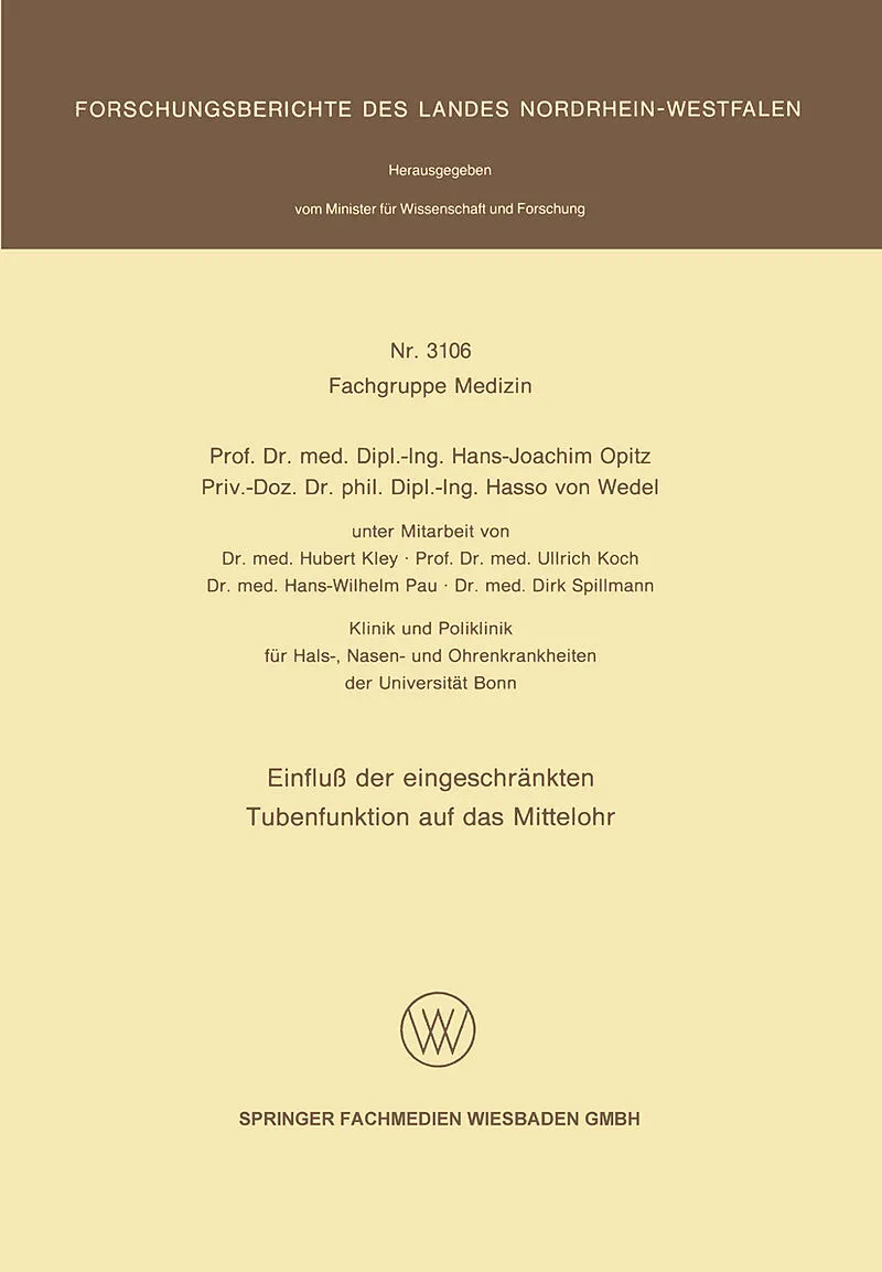 Einfluß der eingeschränkten Tubenfunktion auf das Mittelohr