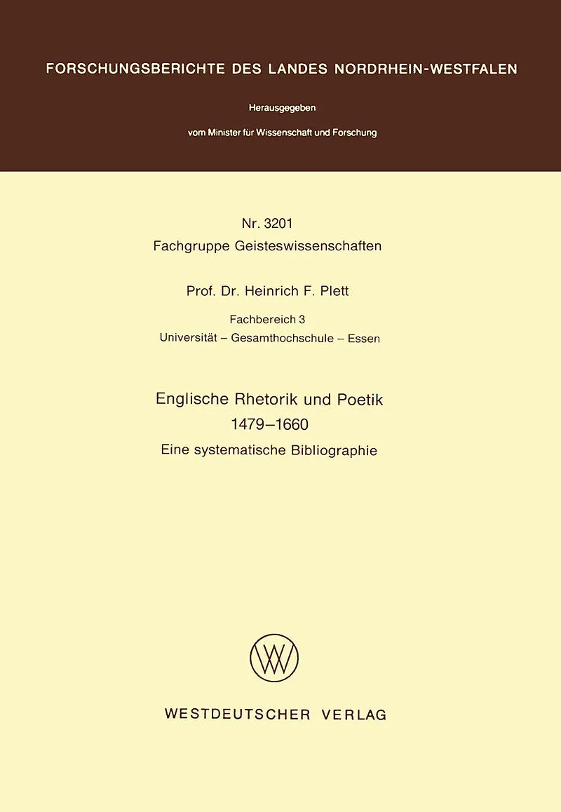 Englische Rhetorik und Poetik 1479  1660
