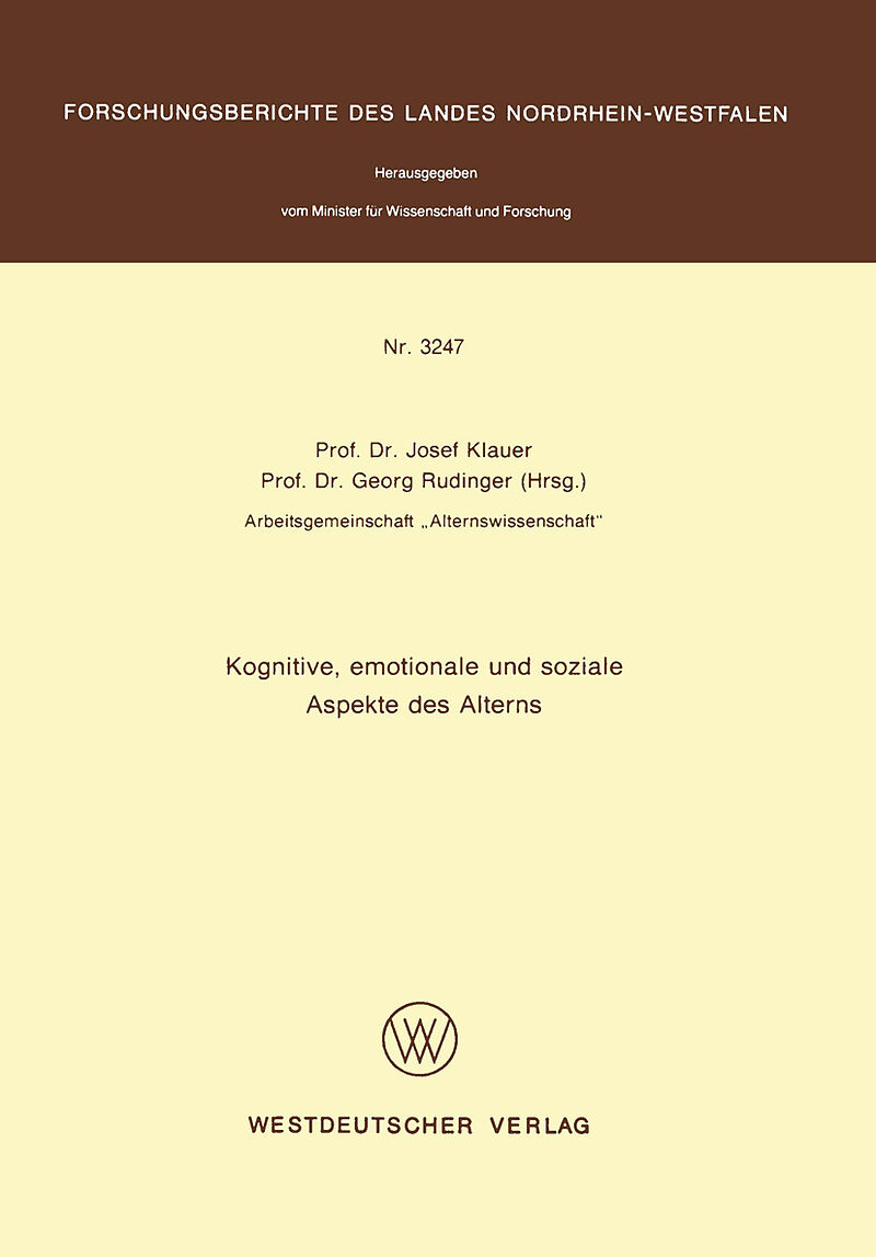 Kognitive, emotionale und soziale Aspekte des Alterns