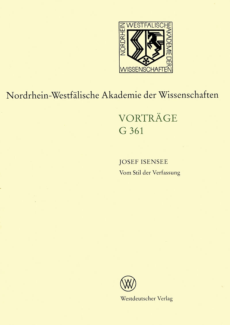 Vom Stil der Verfassung