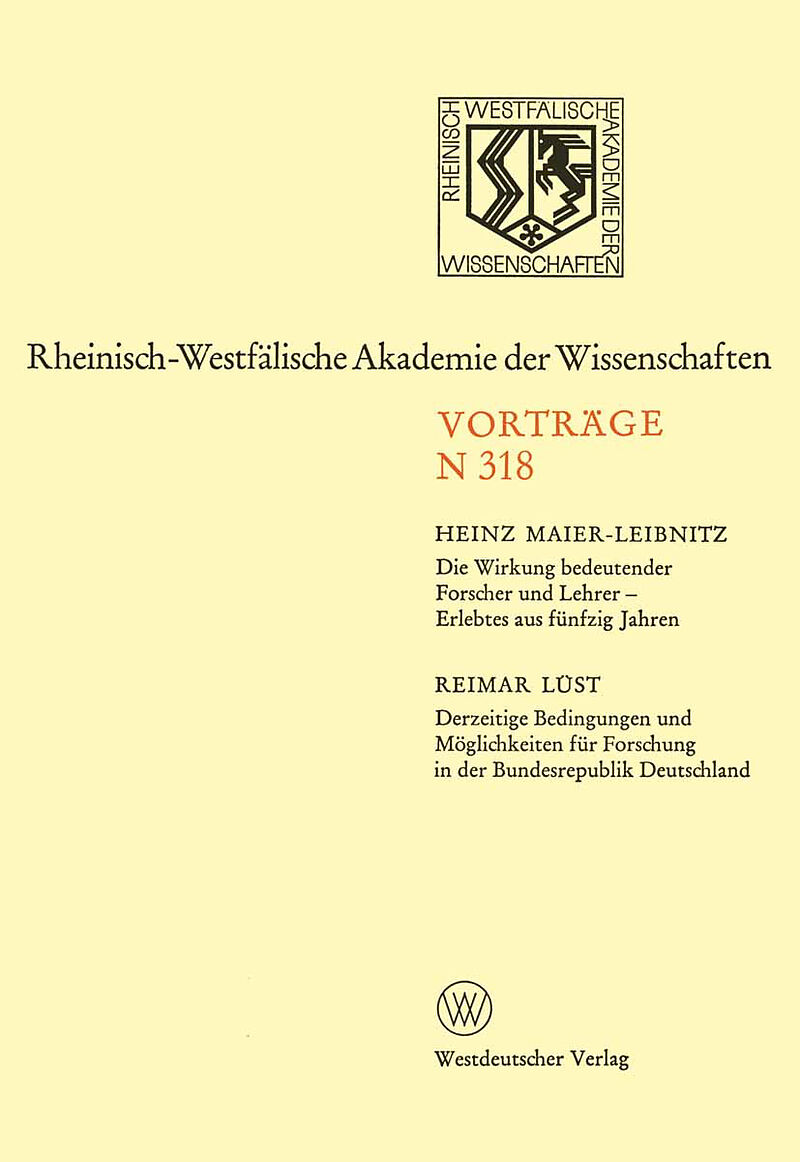 Die Wirkung bedeutender Forscher und Lehrer  Erlebtes aus fünfzig Jahren