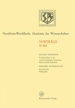 Kartonierter Einband Nordrhein-Westfälische Akademie der Wissenschaften von Benno Parthier