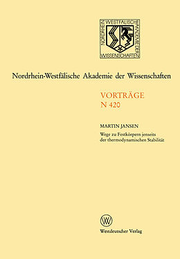 Kartonierter Einband Nordrhein-Westfälische Akademie der Wissenschaften von Martin Jansen