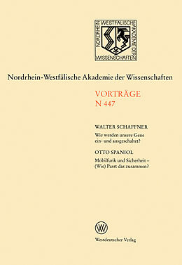 Kartonierter Einband Nordrhein-Westfälische Akademie der Wissenschaften von Walter Schaffner