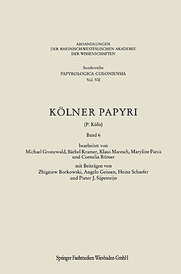 Kartonierter Einband Kölner Papyri von Michael Gronewald, Bärbel Kramer, Zbigniew Borkowski
