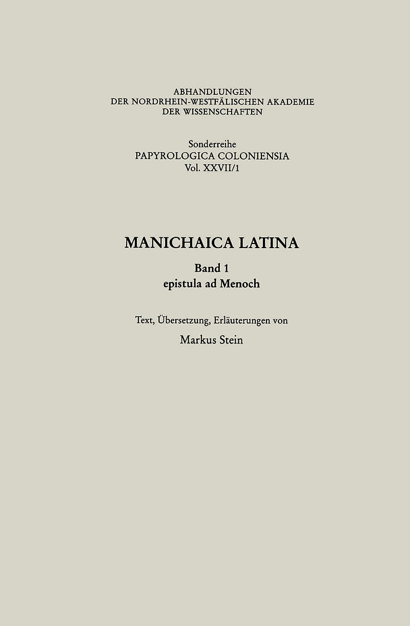 Manichaica Latina