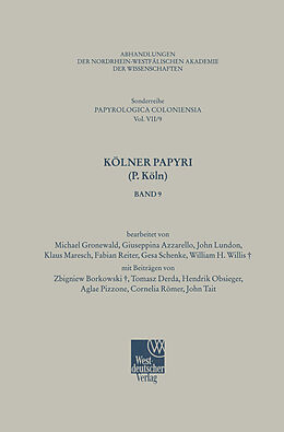 Kartonierter Einband Kölner Papyri (P. Köln) von M. Gronewald, G. Azzarello, J. Lundon