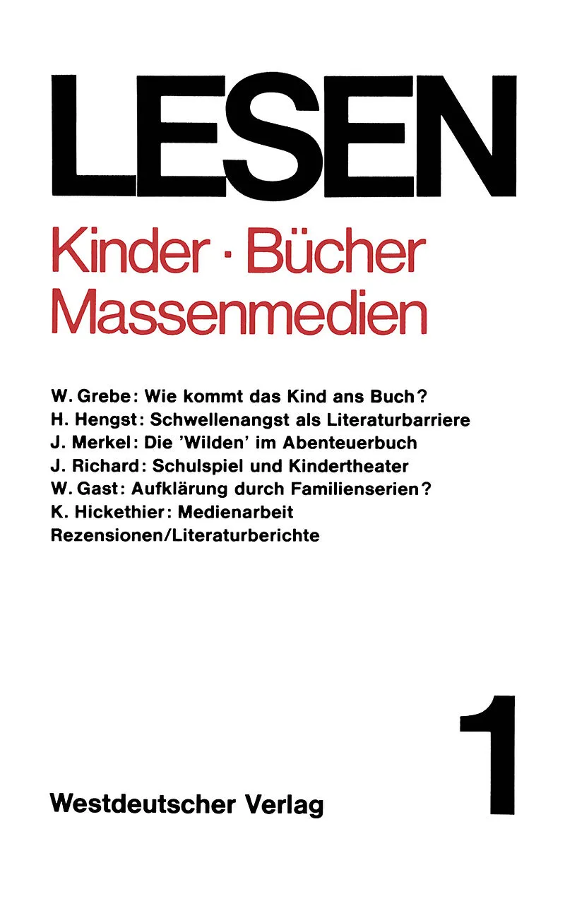 Kinder  Bücher  Massenmedien