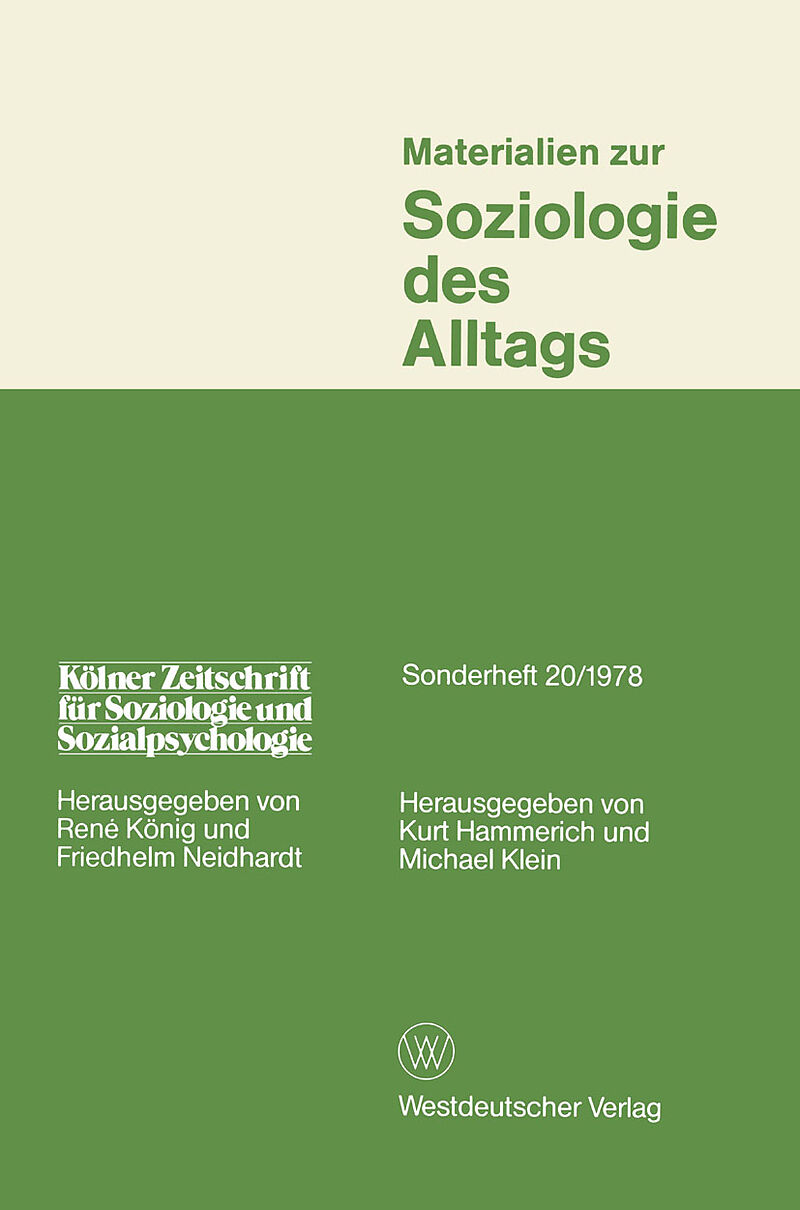 Materialien zur Soziologie des Alltags