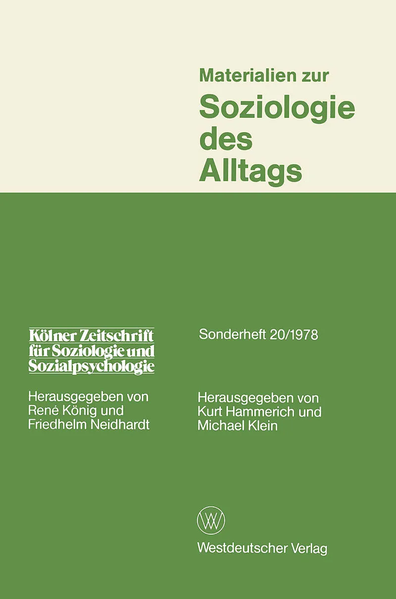 Materialien zur Soziologie des Alltags