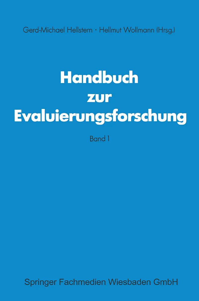 Handbuch zur Evaluierungsforschung