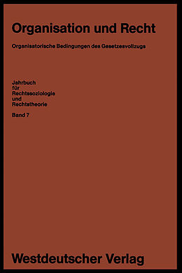 Kartonierter Einband Organisation und Recht von Erhard Blankenburg
