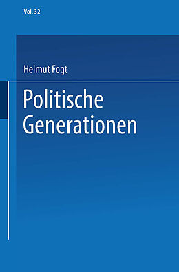 Kartonierter Einband Politische Generationen von Helmut Fogt