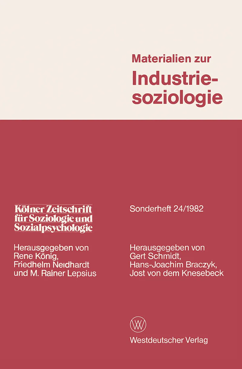 Materialien zur Industriesoziologie