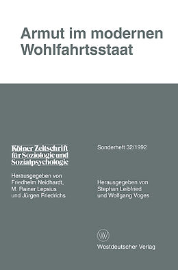 Kartonierter Einband Armut im modernen Wohlfahrtsstaat von Stephan Leibfried, Wolfgang Voges
