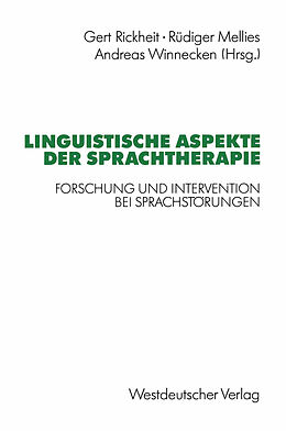Kartonierter Einband Linguistische Aspekte der Sprachtherapie von 