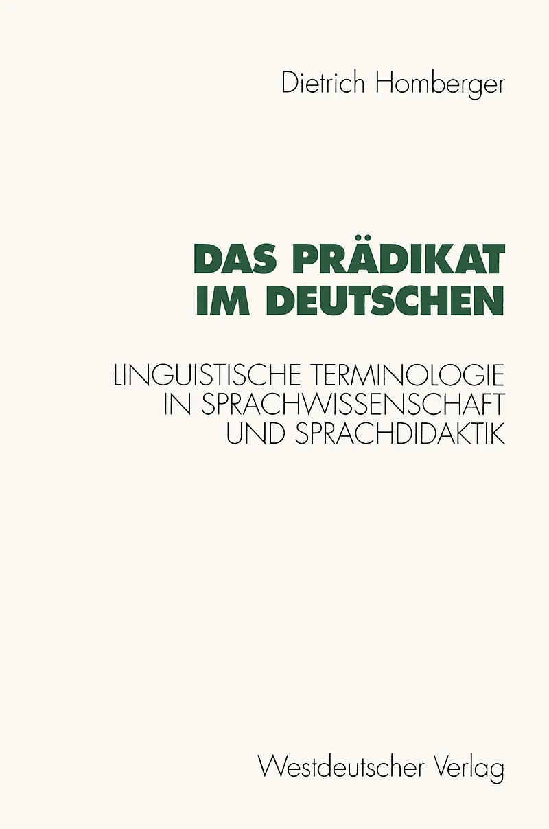 Das Prädikat im Deutschen