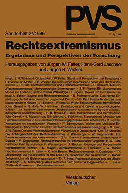 Kartonierter Einband Rechtsextremismus von Hans-Gerd Jaschke