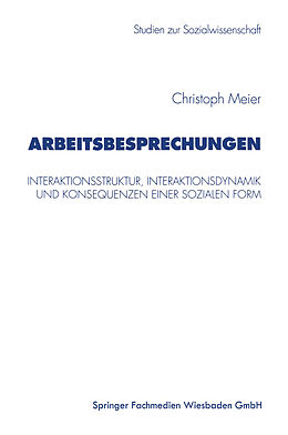 Kartonierter Einband Arbeitsbesprechungen von Christoph Meier