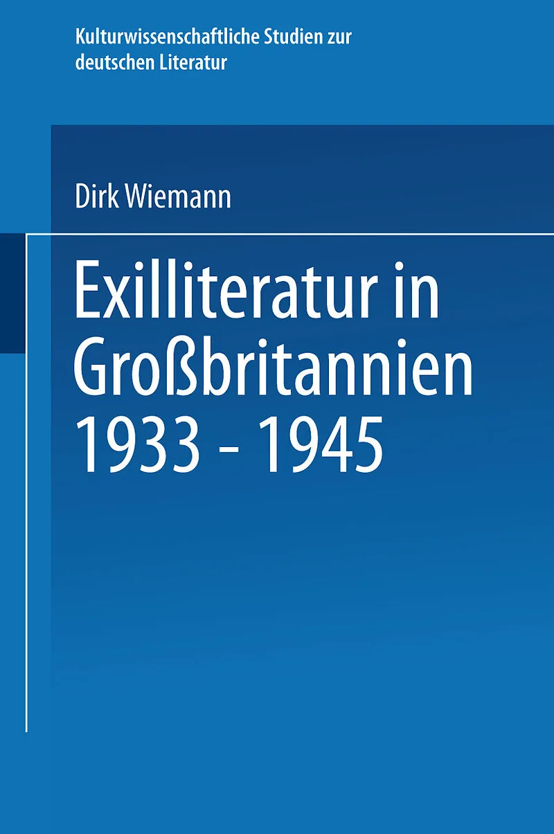 Exilliteratur in Großbritannien 1933  1945