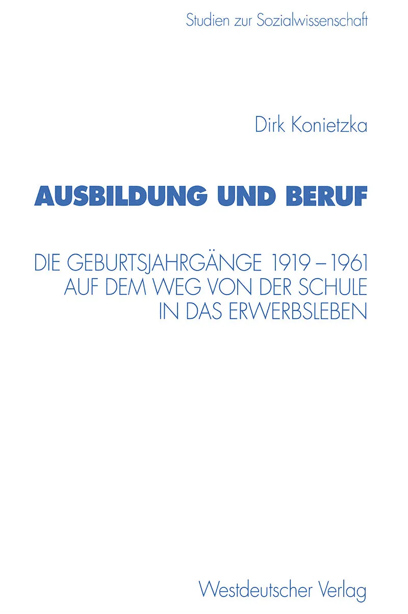 Ausbildung und Beruf