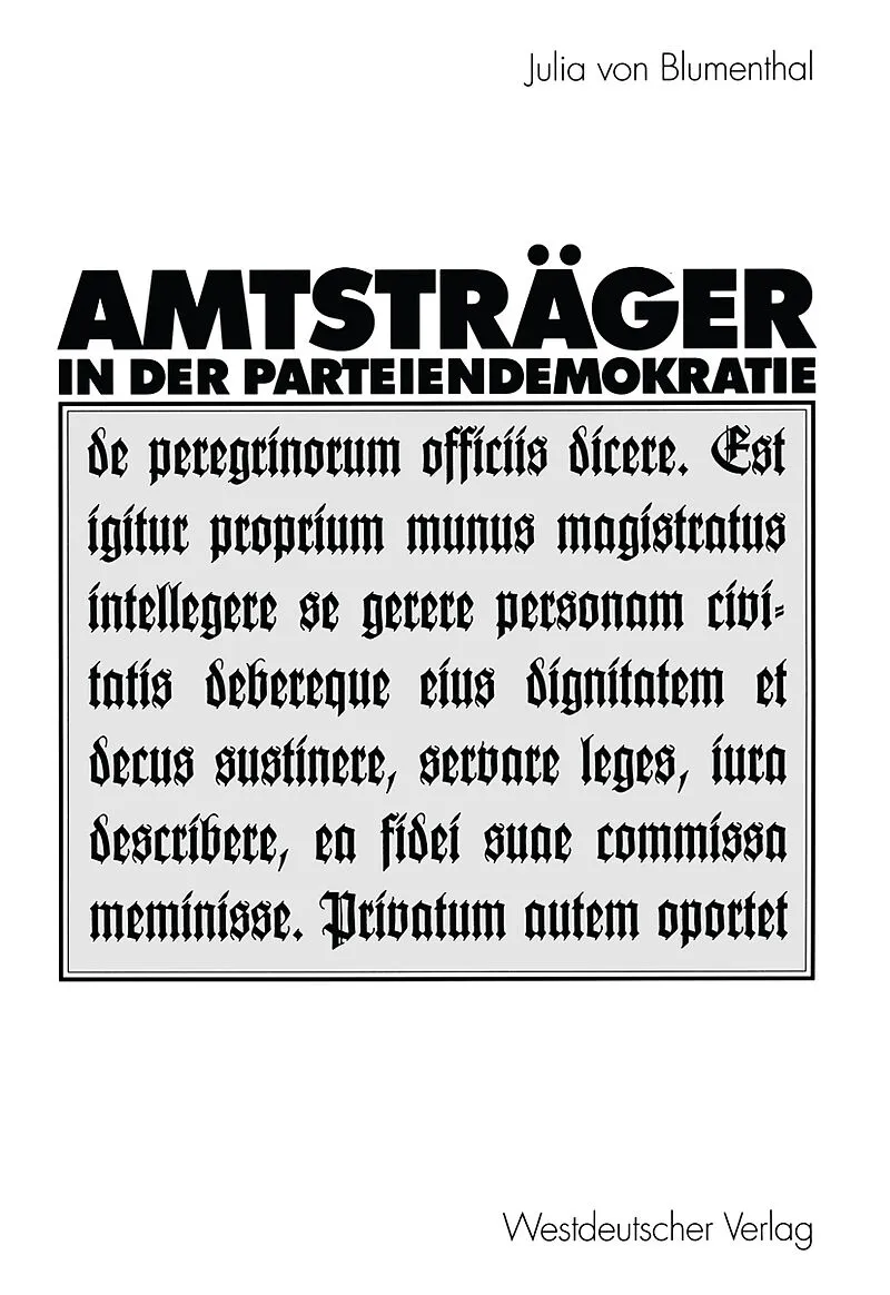 Amtsträger in der Parteiendemokratie