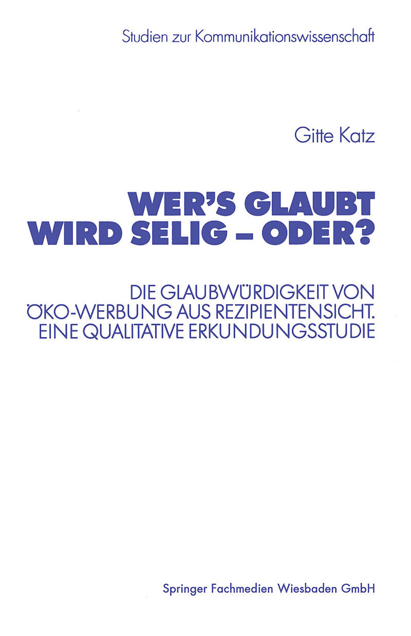 Wers glaubt wird selig  oder?