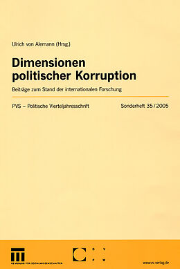 Kartonierter Einband Dimensionen politischer Korruption von 