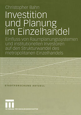 Kartonierter Einband Investition und Planung im Einzelhandel von Christopher Bahn