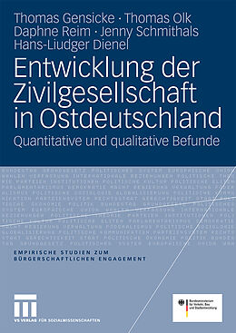 Kartonierter Einband Entwicklung der Zivilgesellschaft in Ostdeutschland von Thomas Gensicke, Thomas Olk, Daphne Reim